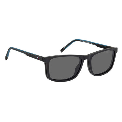 Tommy Hilfiger Men’s Hybrid Glasses – Black Square Frame, 55mm