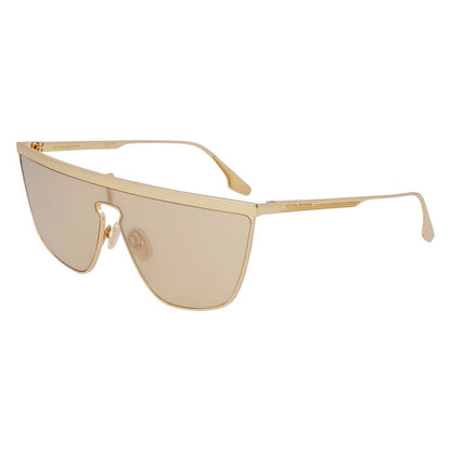 Victoria Beckham Women’s Sunglasses – Gold Full-Rim Frame, Mirrored Lenses