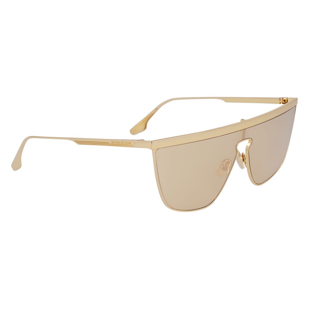 Victoria Beckham Women’s Sunglasses – Gold Full-Rim Frame, Mirrored Lenses