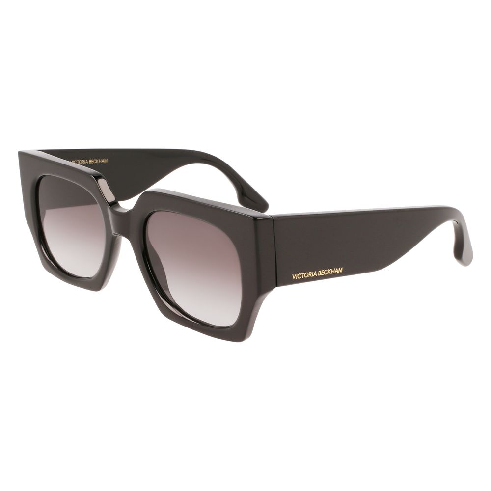 Victoria Beckham Women’s Sunglasses – Black Trapezium Frame, Grey Gradient Lenses