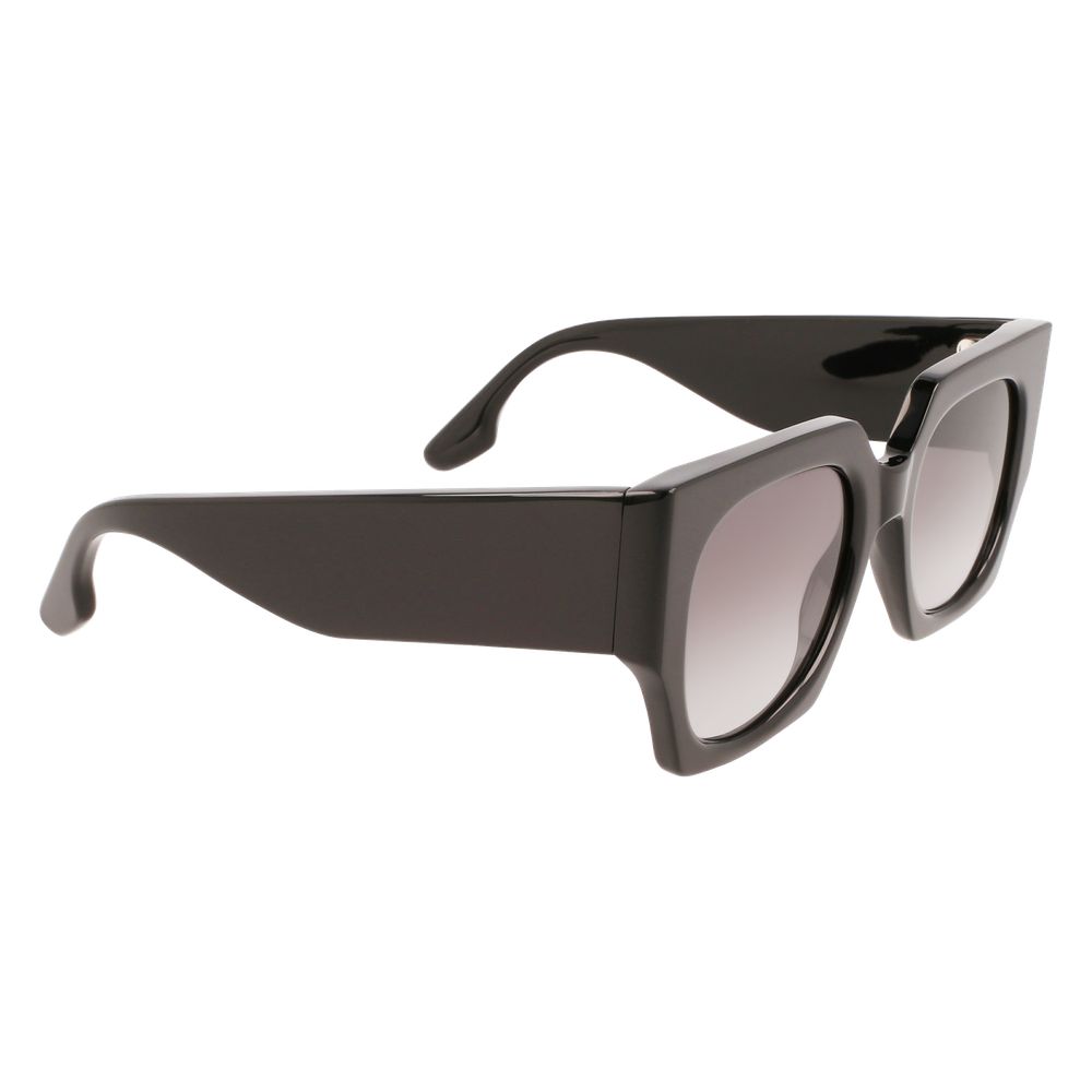 Victoria Beckham Women’s Sunglasses – Black Trapezium Frame, Grey Gradient Lenses