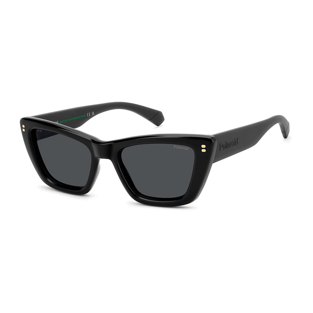 Polaroid Women's Sunglasses – Black Cat Eye Frame, Grey Lenses