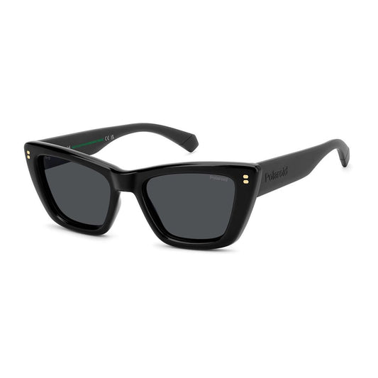 Polaroid Women's Sunglasses – Black Cat Eye Frame, Grey Lenses