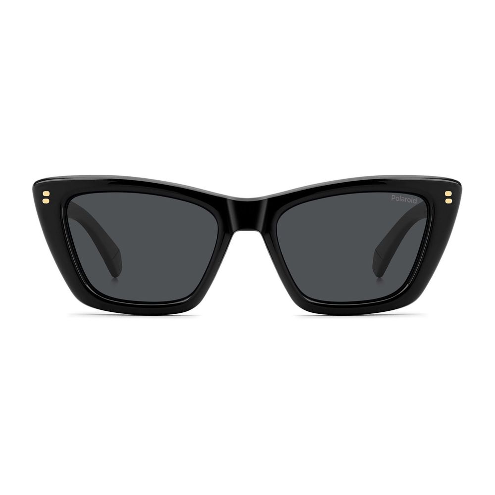 Polaroid Women's Sunglasses – Black Cat Eye Frame, Grey Lenses