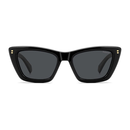 Polaroid Women's Sunglasses – Black Cat Eye Frame, Grey Lenses