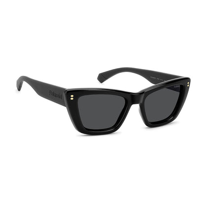 Polaroid Women's Sunglasses – Black Cat Eye Frame, Grey Lenses