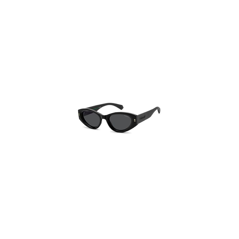Polaroid Women's Sunglasses – Black Cat Eye Frame, Black Lenses