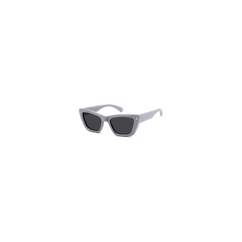 Polaroid Women’s Sunglasses – Purple Cat Eye Frame, Grey Lenses