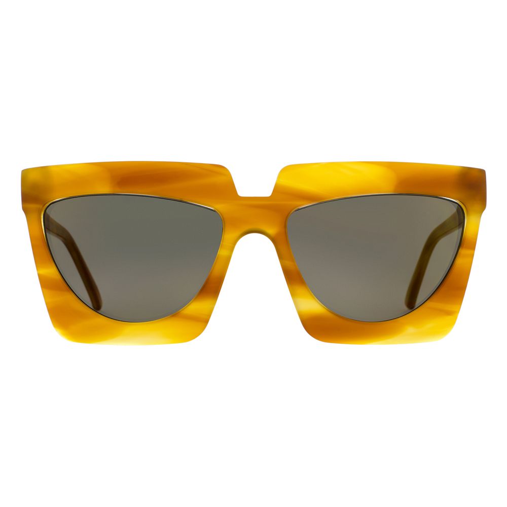 Andy Wolf Women’s Bicolor Acetate Sunglasses – Yellow Frame, Gold Lenses