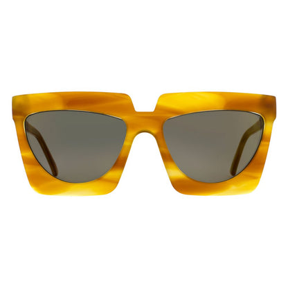 Andy Wolf Women’s Bicolor Acetate Sunglasses – Yellow Frame, Gold Lenses