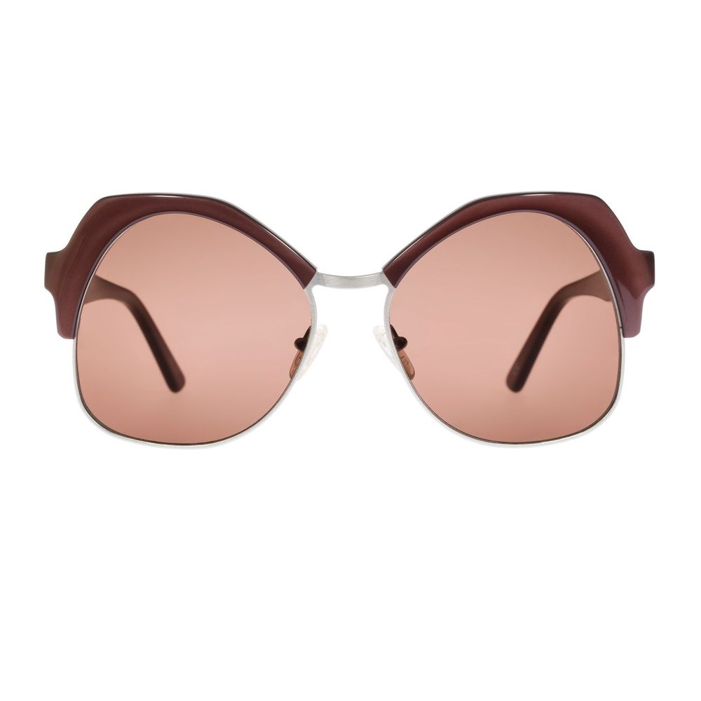 Andy Wolf Women's Sunglasses – Brown Rectangle Frame, Brown Lenses