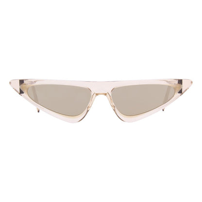 Andy Wolf Women’s Sunglasses – Beige Cat Eye Frame, Gold Lenses