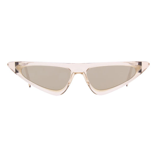 Andy Wolf Women’s Sunglasses – Beige Cat Eye Frame, Gold Lenses