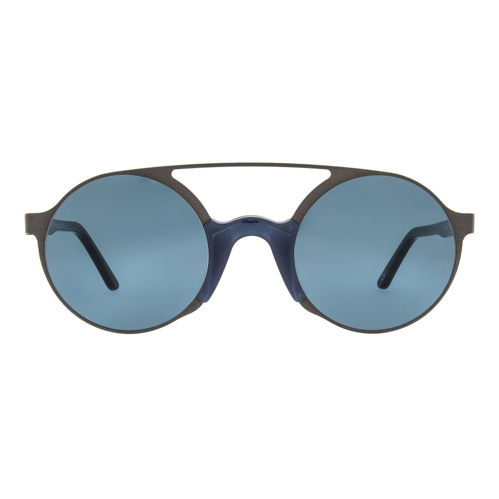 Andy Wolf Unisex Sunglasses – Grey Full-Rim Round Frame