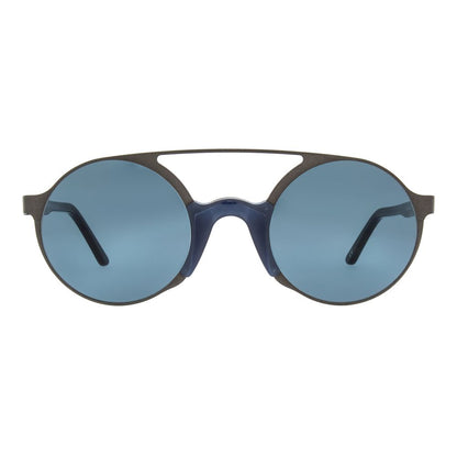 Andy Wolf Unisex Sunglasses – Grey Full-Rim Round Frame