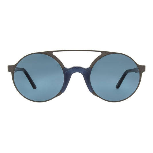 Andy Wolf Unisex Sunglasses – Grey Full-Rim Round Frame