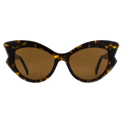 Andy Wolf Women’s Sunglasses – Brown Cat Eye Frame, Plastic Lenses