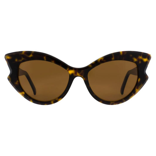 Andy Wolf Women’s Sunglasses – Brown Cat Eye Frame, Plastic Lenses