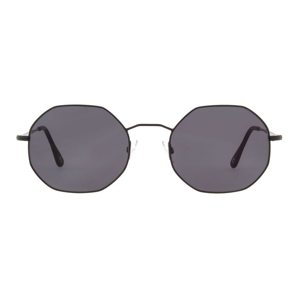 Andy Wolf Black Metal Sunglasses – Oval Frame, Grey Lenses