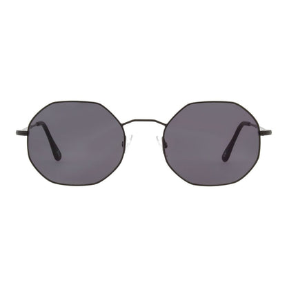 Andy Wolf Black Metal Sunglasses – Oval Frame, Grey Lenses