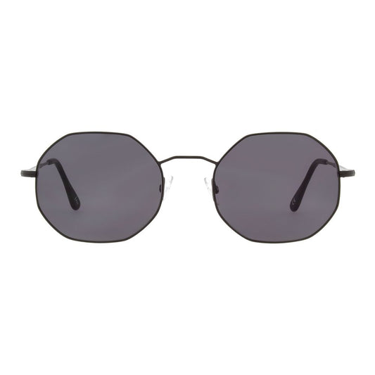 Andy Wolf Black Metal Sunglasses – Oval Frame, Grey Lenses