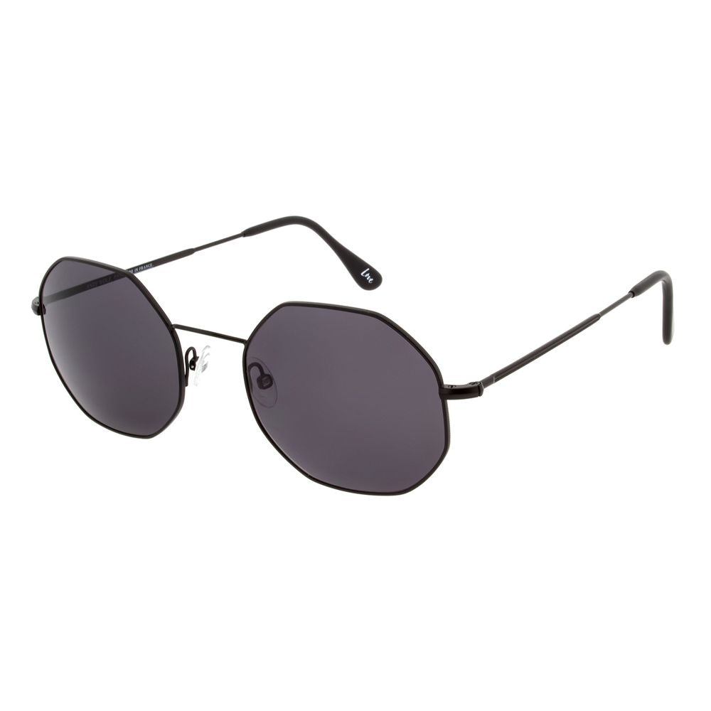 Andy Wolf Black Metal Sunglasses – Oval Frame, Grey Lenses
