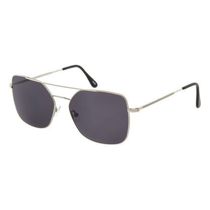 Andy Wolf Unisex Silver Metal Sunglasses – Grey Rectangle Lenses