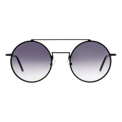 Andy Wolf Women's Sunglasses – Black Round Frame, Grey Lenses
