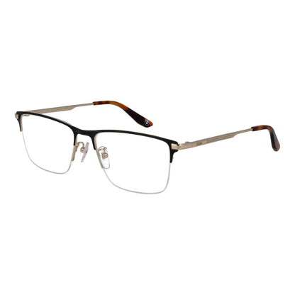 BMW Men's Optical Glasses – Black Half-Rim Frame, 55mm
