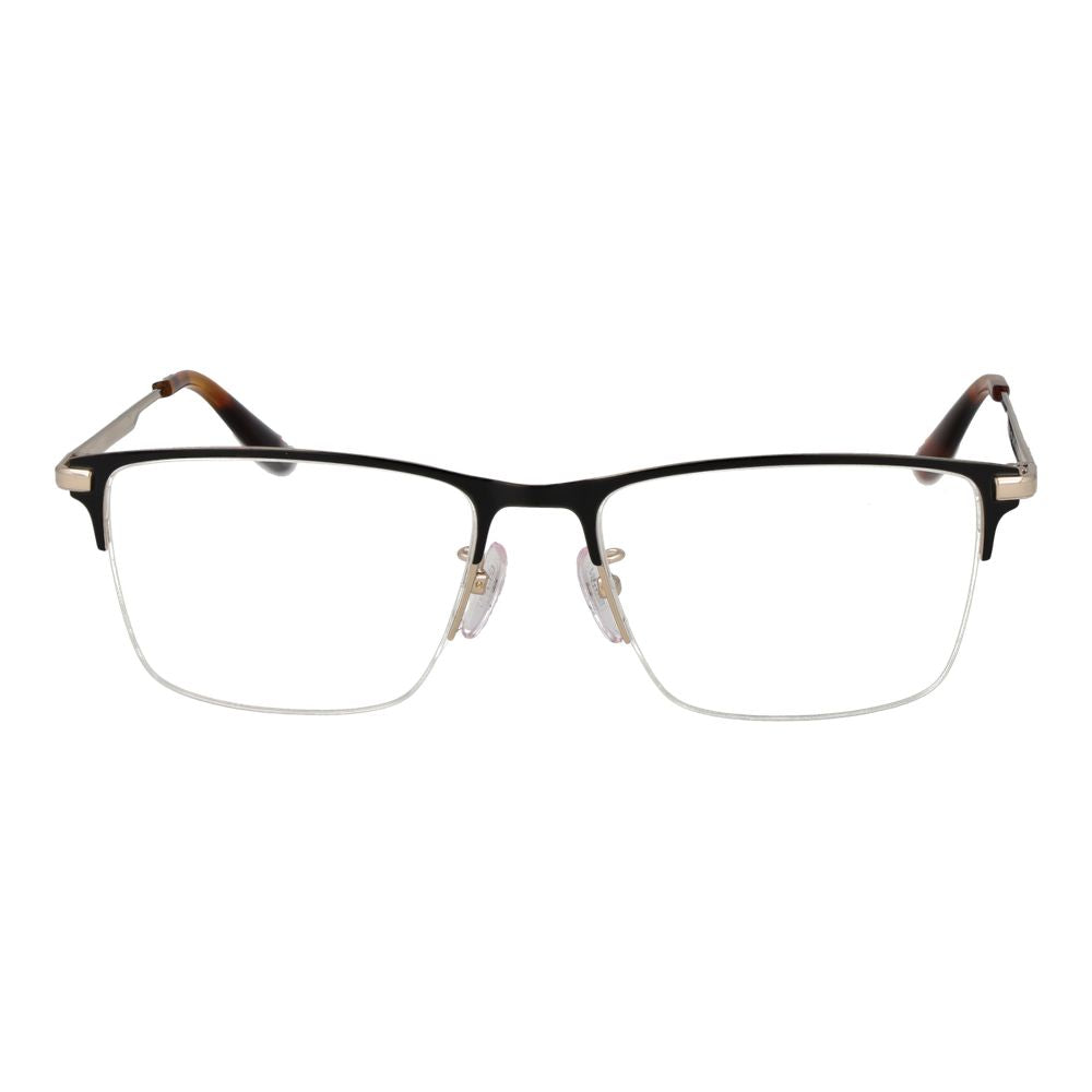 BMW Men's Optical Glasses – Black Half-Rim Frame, 55mm