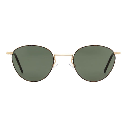 Andy Wolf Gold Metal Sunglasses – Unisex Full-Rim, Grey Lenses