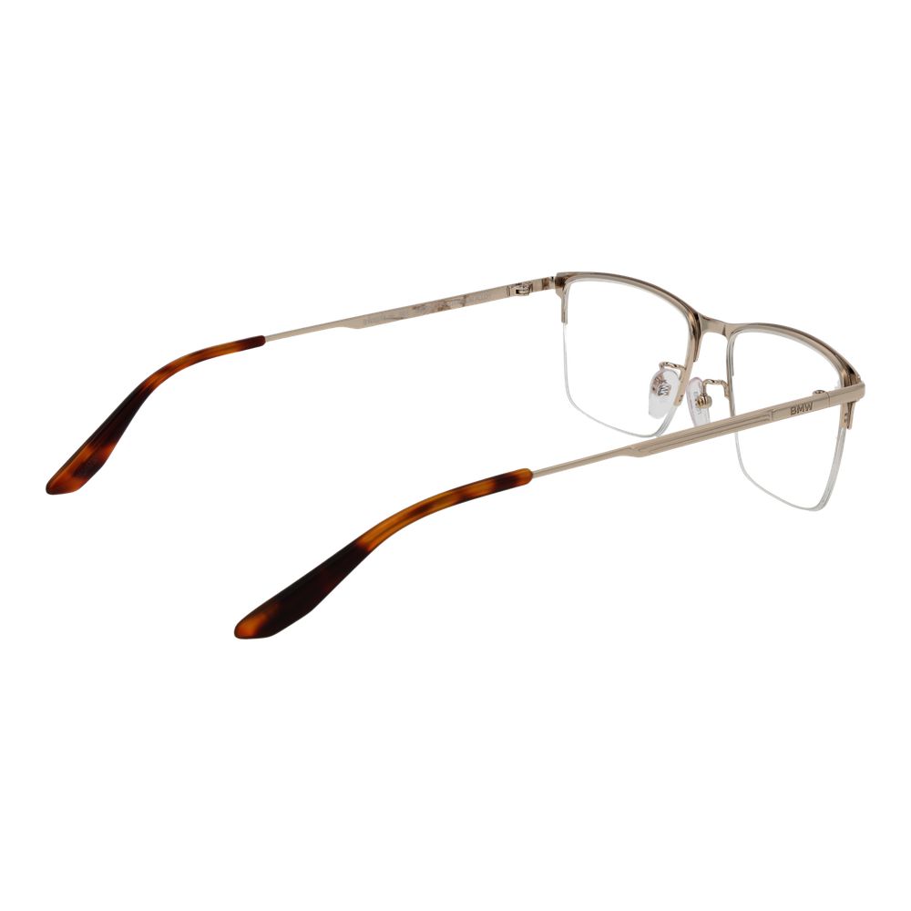 BMW Men's Optical Glasses – Black Half-Rim Frame, 55mm