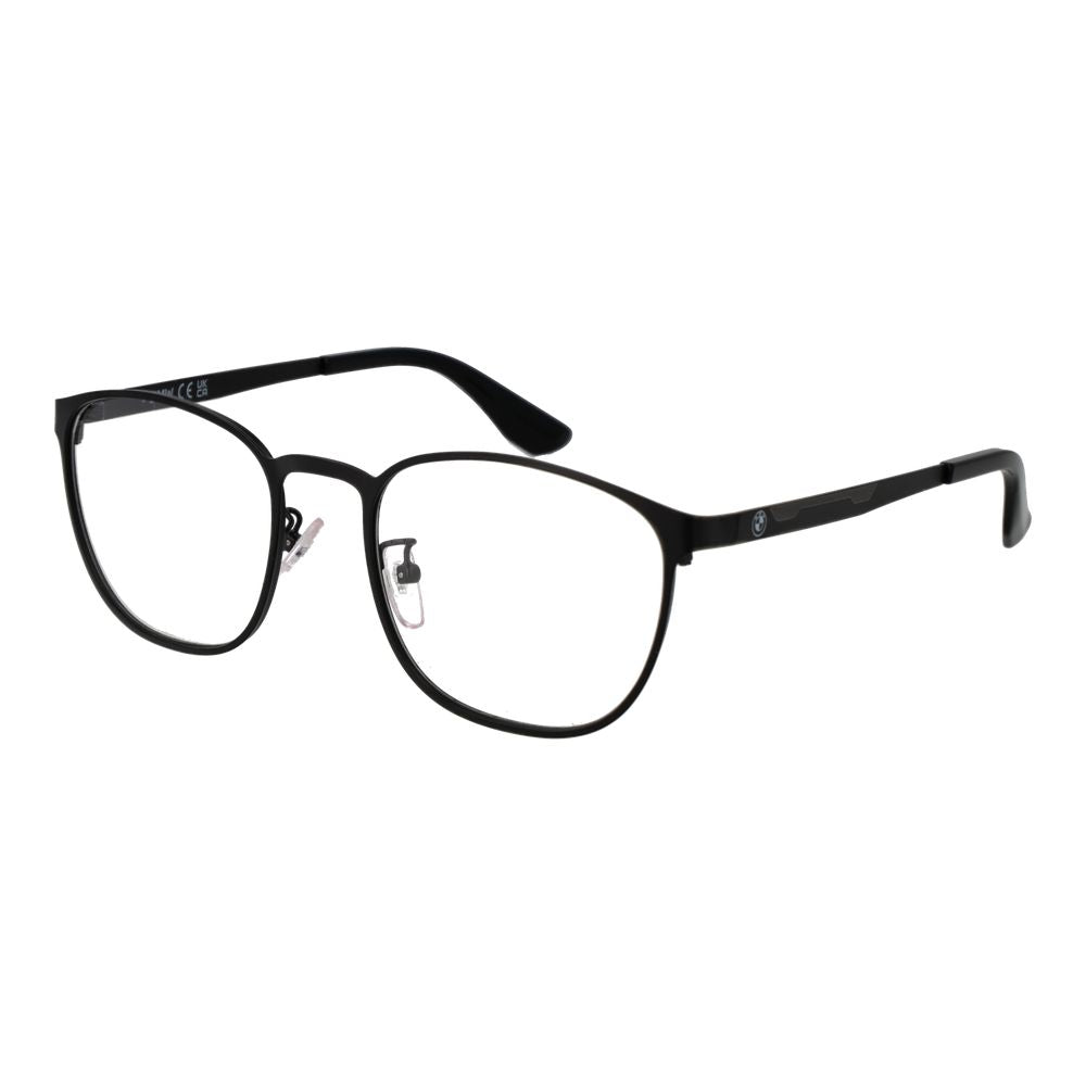 BMW Men's Optical Glasses – Black Round Full-Rim Frames