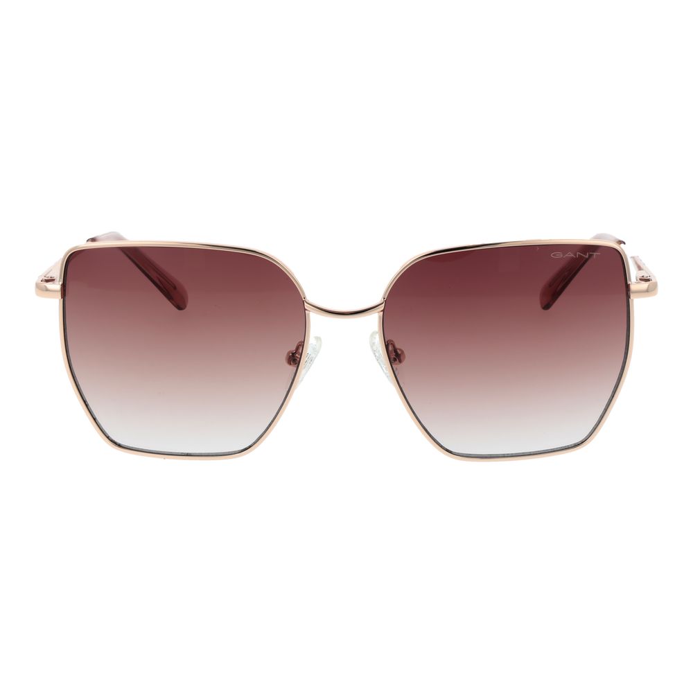 Gant Women’s Sunglasses – Rose Gold Square Frame, Gradient Lenses