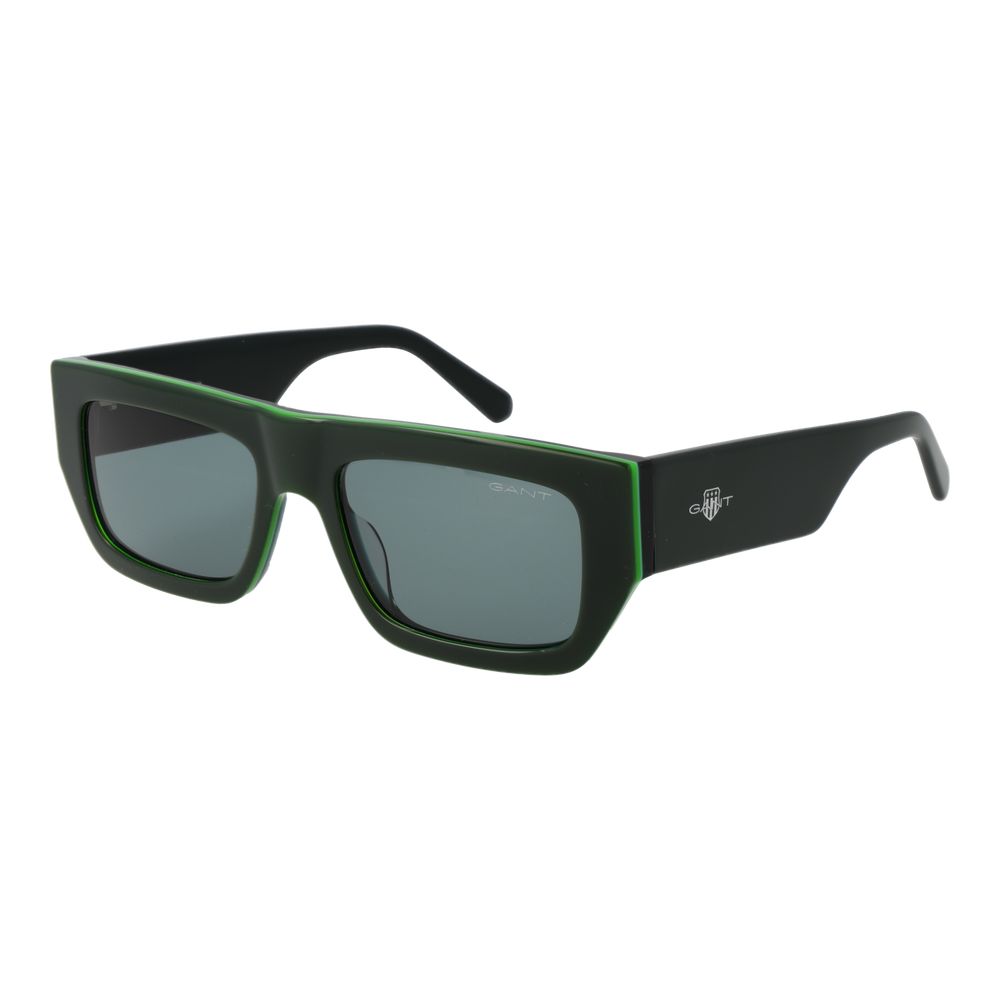 Gant Unisex Sunglasses – Green Rectangle Frame, Plastic Lenses