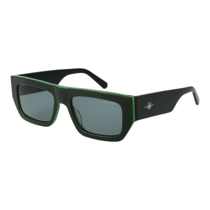 Gant Unisex Sunglasses – Green Rectangle Frame, Plastic Lenses