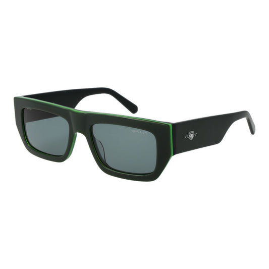 Gant Unisex Sunglasses – Green Rectangle Frame, Plastic Lenses