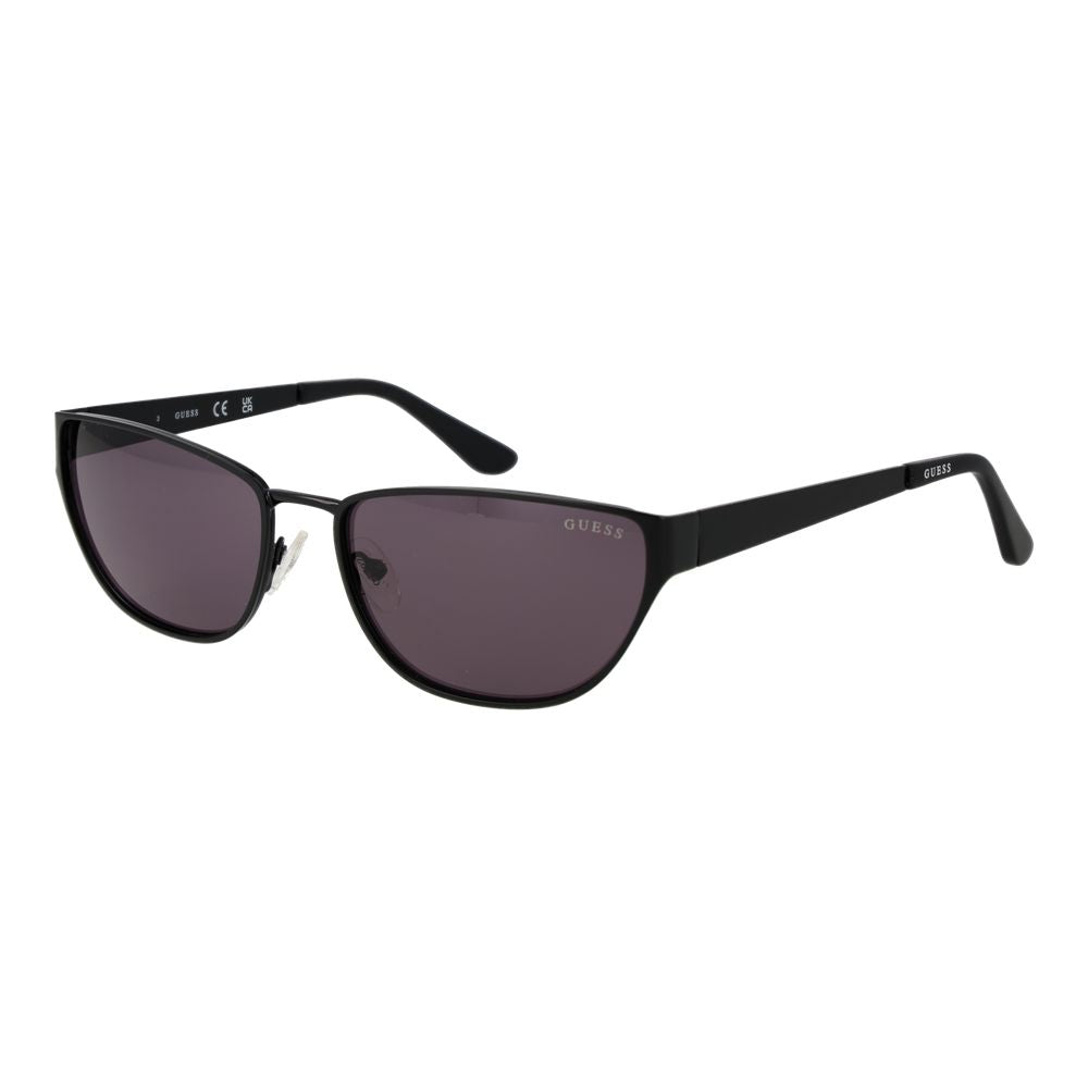 Guess Women’s Sunglasses – Black Rectangle Frame, Purple Lenses