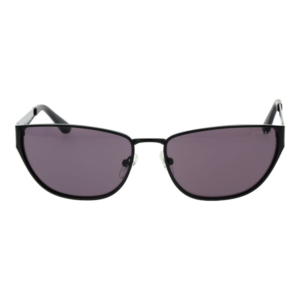 Guess Women’s Sunglasses – Black Rectangle Frame, Purple Lenses