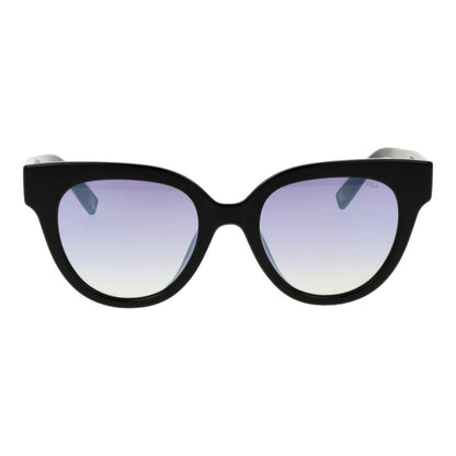 Fila Women’s Sunglasses – Black Round Frame, Purple Mirrored Lenses