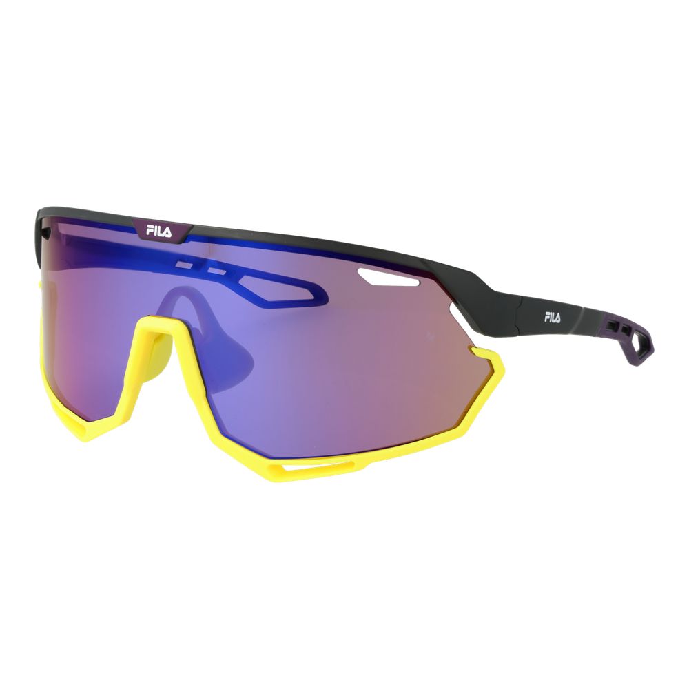 Fila Men’s Sunglasses – Black Full-Rim Frame, Mirrored Rose Lenses