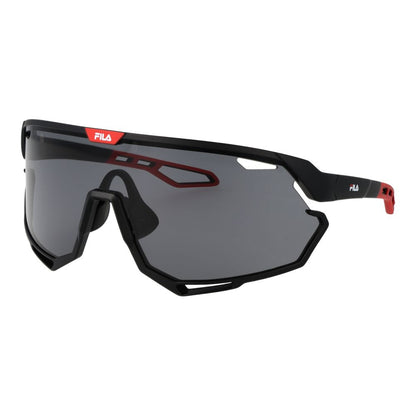 Fila Men’s Sunglasses – Black Full-Rim Frame, Grey Lenses