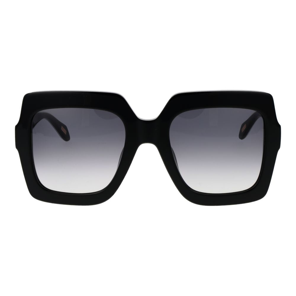 Just Cavalli Women’s Sunglasses – Black Rectangle Frame, Grey Gradient Lenses
