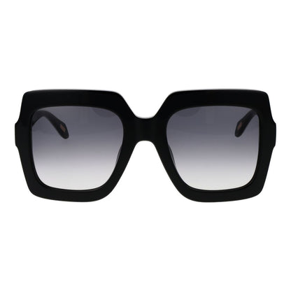 Just Cavalli Women’s Sunglasses – Black Rectangle Frame, Grey Gradient Lenses