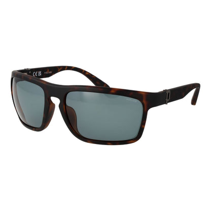 Police Men’s Sunglasses – Multicolor Full-Rim Frame, Blue Lenses