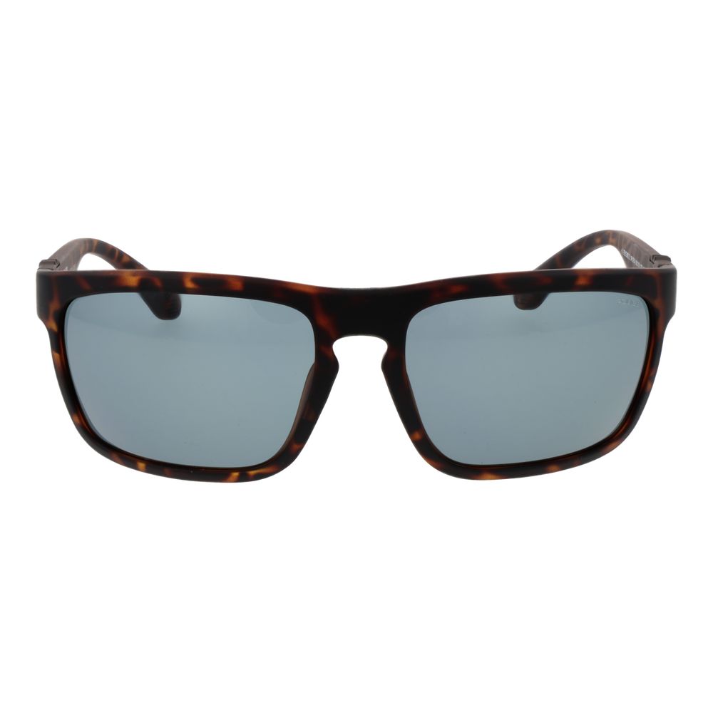Police Men’s Sunglasses – Multicolor Full-Rim Frame, Blue Lenses