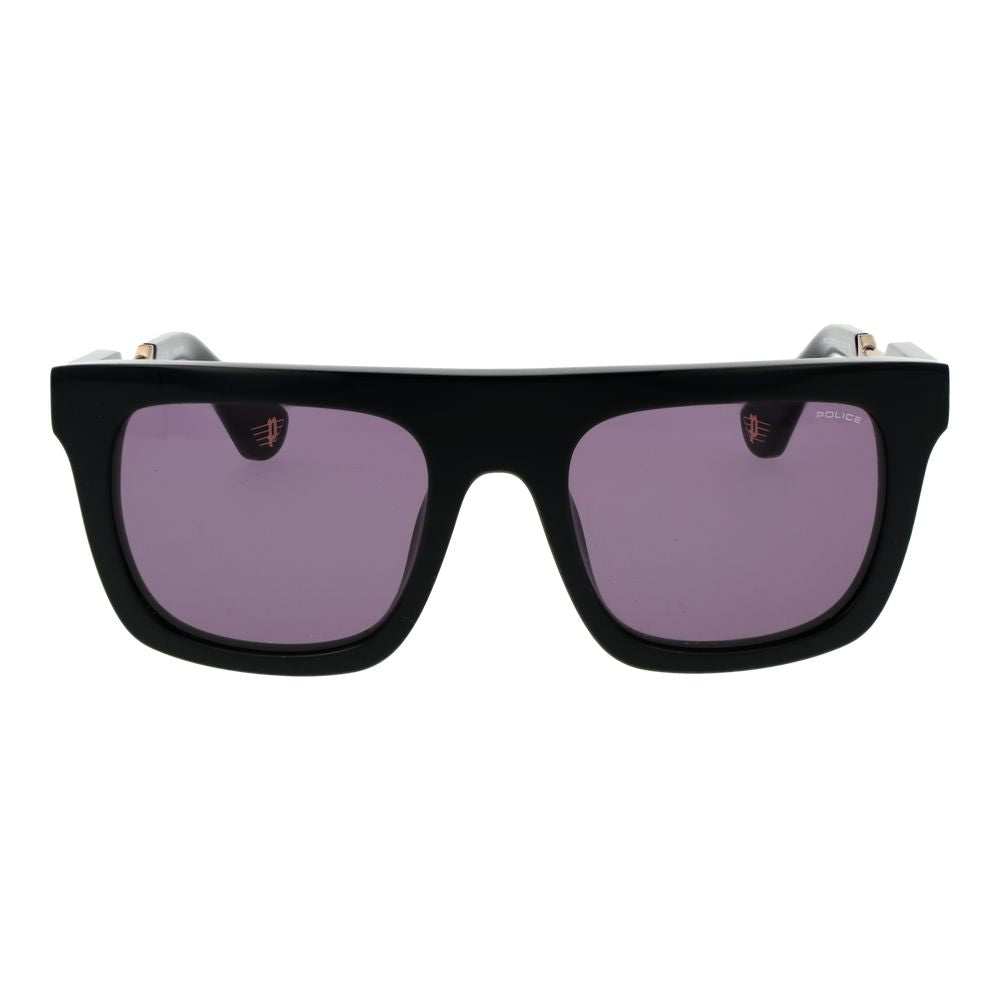 Police Men's Sunglasses – Black Rectangle Frame, Grey Lenses