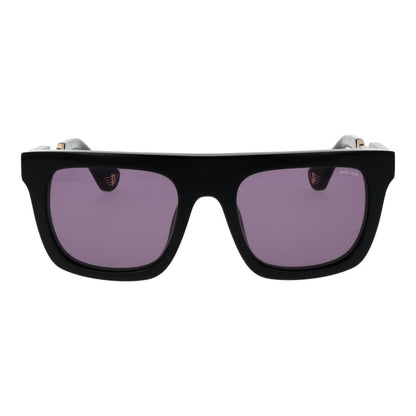 Police Men's Sunglasses – Black Rectangle Frame, Grey Lenses