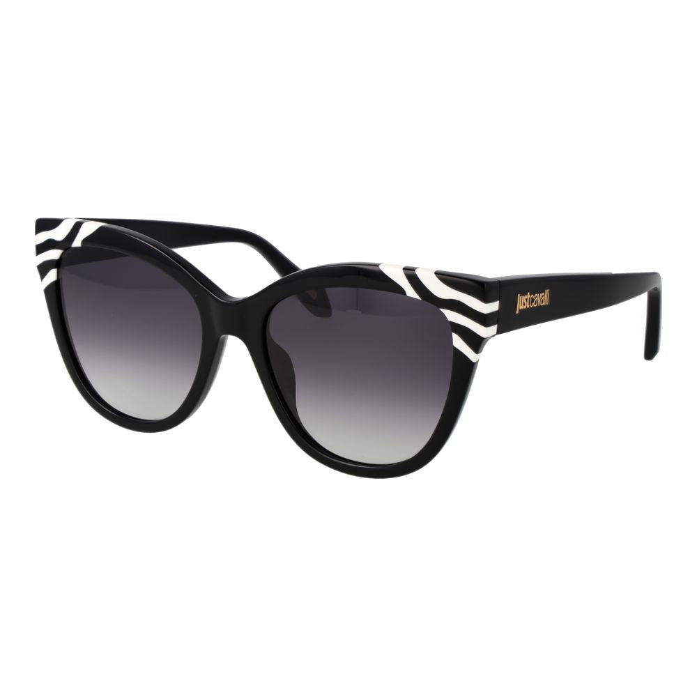 Just Cavalli Women’s Sunglasses – Black Butterfly Frame, Grey Gradient Lenses