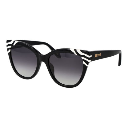 Just Cavalli Women’s Sunglasses – Black Butterfly Frame, Grey Gradient Lenses